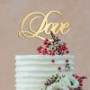 Love Cake Toppers Gift For Bride Groom Couple Rustic Cake Decor Romance Wedding Cake Topper Engagement Anniversary Bridal Shower Party Decoration Cake Supplies view 3
