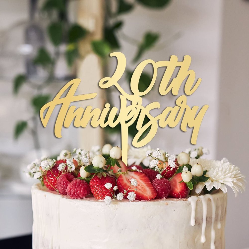 Anniversary Custom Year Wedding Cake Toppers Gift For Bride Groom Romance Rustic Cake Decor Art Font Wedding Cake Topper Bridal Shower Anniversary Party Decoration Cake Supplies