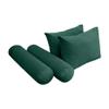 Prolinemax Style V2 Twin Size Velvet Knife Edge Indoor Daybed Bolster Pillow Cushion Mattress Fitted Sheet |Cover ONLY| AD317 view 3