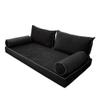 Prolinemax Style V2 Twin Size Velvet Contrast Pipe Indoor Daybed Bolster Pillow Cushion Mattress Fitted Sheet |Cover ONLY| AD350 view 2