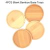 4PCS Mosaic Bamboo Coasters for Crafts, Blank Base Trays, Drinking Cup Coaster, Plant Coaster, Art Plate,DIY Mosaic Supplies (Round) view 3