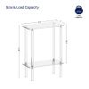 HMYHUM Acrylic Narrow Side Table for Small Spaces, 7" Wide Skinny Nightstand/Bedside Table for Bedroom, Slim Small End Table, 2 Tier, 15.7" L x 21.8" H, Clear view 3
