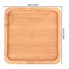 4PCS Mosaic Bamboo Coasters for Crafts, Blank Base Trays, Drinking Cup Coaster, Plant Coaster, Art Plate,DIY Mosaic Supplies (Square) view 2