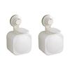 Cabilock Bathroom Soap Dispenser Bathroom Soap Dispenser 2pcs Wall Traceless Manual White Soap Hanging Dispenser Bathroom Soap Container Soap Container view 1