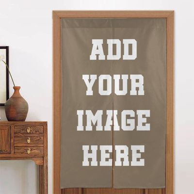 JCETUNO Design Image Personalized Japanese Noren Doorway Curtain Tapestry Doorway Divider for Gifts Decor Business Customize, Brown Savana, Wide 27.5"