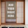 JCETUNO Design Image Personalized Japanese Noren Doorway Curtain Tapestry Doorway Divider for Gifts Decor Business Customize, Brown Savana, Wide 27.5" view 2