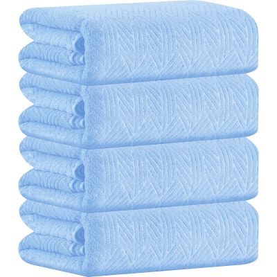 Bathroom Towel Set,35x70 Inch Bath Sheets Towels for Adults,Jumbo Bath Towels Extra Large Quick Dry Towel Super Soft Absorbent Oversized Towels Microfiber Shower Towels Bathroom Spa (4 Pcs Blue)