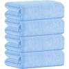 Bathroom Towel Set,35x70 Inch Bath Sheets Towels for Adults,Jumbo Bath Towels Extra Large Quick Dry Towel Super Soft Absorbent Oversized Towels Microfiber Shower Towels Bathroom Spa (4 Pcs Blue) view 1