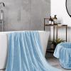 Bathroom Towel Set,35x70 Inch Bath Sheets Towels for Adults,Jumbo Bath Towels Extra Large Quick Dry Towel Super Soft Absorbent Oversized Towels Microfiber Shower Towels Bathroom Spa (4 Pcs Blue) view 3