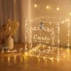 DIWNELEM Acrylic Wedding Card Box with Lock Clear Large Letter Envelope Box Acrylic Wedding Gift Card Box Money Box for Reception Baby Shower Birthday Party Graduation Decorations view 1
