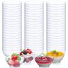 150 Pcs 3 oz Mini Dessert Bowls Small Appetizer Dessert Cups Reusable Mini Clear Plastic Bowls Small Party Serving Cups for Mousse, Puddings, Appetizers, Condiments, Snacks,ketchup, Soy, BBQ, Party view 1