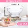 150 Pcs 3 oz Mini Dessert Bowls Small Appetizer Dessert Cups Reusable Mini Clear Plastic Bowls Small Party Serving Cups for Mousse, Puddings, Appetizers, Condiments, Snacks,ketchup, Soy, BBQ, Party view 2