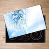 Glass Worktop Saver Splashback Chopping Board 31.5x20.47 in/80x52 cm - "Dandelion" view 1