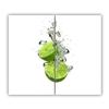Tulup Glass Chopping Board - 2x11.81x20.47in/2x30x52cm - Tempered Glass Cutting Board - Splashback - Worktop Saver for Kitchen Protection - Splash Guard - Lime under water view 1