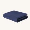 Aimon Weighted Blanket Cover 100% Cotton (48"x72", Dark Blue, Twin Size, Side Zipper) Washable Cover for Weighted Blanket, Removable Weighted Blanket Cover with 8 Ties view 1