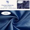 Aimon Weighted Blanket Cover 100% Cotton (48"x72", Dark Blue, Twin Size, Side Zipper) Washable Cover for Weighted Blanket, Removable Weighted Blanket Cover with 8 Ties view 4