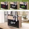 8 Pcs Large Burlap Tote Bags with Handles Jute Bridesmaid Gift Tote with Ribbons and Front Pocket 16.54 x 12.6 x 5.51 Inches Blank DIY Shopping Bags Bulk for Women Beach Wedding Picnic Work Travels view 4