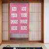 JCETUNO Custom Japanese Noren Door Curtains Privacy Blackout Door Curtains, Thermal Insulated Tie Up Shade Door Window Curtains for Bedroom, Azalea, Wide 27.5", 2 Slices Same view 2