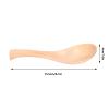 Hand Polished Tableware Cutlery Kitchen Gadget for Home Restaurant Cooking Baking Stirring Porridge Dessert, 5pcs Wooden Soup Spoon, Wooden Scoop Soup Spoon Wood Mixing Stirring Tableware view 3