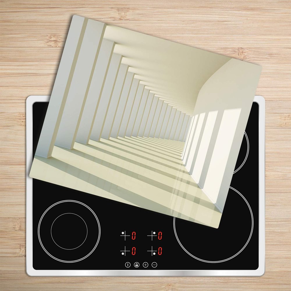 Glass Worktop Saver Splashback Chopping Board 23.62x20.47 in/60x52 cm - "Hall"