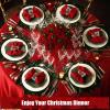 12 Pieces Christmas Napkin Rings Holder Pine Cones Poinsettia Pumpkin Wooden Napkin Rings Decor for Christmas Thanksgiving Birthday Party Supplies (Bell and Pine Cone Style) view 4