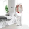 CeRaBuRET White Laundry Basket Bathroom Multi-layer Clothes Storage Basket Household Bathroom Simple Storage Shelf Kitchen Shelf Fruit Stand, 17.3 * 13 * 68.5in view 4