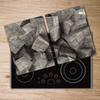 Glass Worktop Saver Splashback Chopping Board 2x15.7x20.47 in/2x40x52 cm - "Concrete cubes" view 1