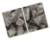 Glass Worktop Saver Splashback Chopping Board 2x15.7x20.47 in/2x40x52 cm - "Concrete cubes" view 2