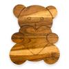 Affinity Decor Valentine's Day Gift Organic Acacia kitchen Cutting Chopping Charcuterie Board Platter Butcher Block for Cheese and Vegetables (Teddy Bear Board 10.7"L x 9.1"W) view 1