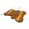 Affinity Decor Valentine's Day Gift Organic Acacia kitchen Cutting Chopping Charcuterie Board Platter Butcher Block for Cheese and Vegetables (Teddy Bear Board 10.7"L x 9.1"W) view 3