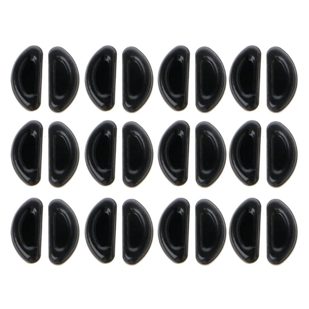 12 Pairs Silicone Eyeglass Nose Pads Glasses Nose Pads Pad Replacement Kit Non-Slip for Sunglasses Reading/Myopia Regular Glasses Universal