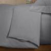 Ropulance Bedding Pure Cotton Duvet Set with Fitted Sheet, 4 Pc Duvet Cover Set, Deep Pocket, 2 Pillow Cover with Zipper Closure, Durable Bedding Set (Silver Grey,Short Queen) view 2