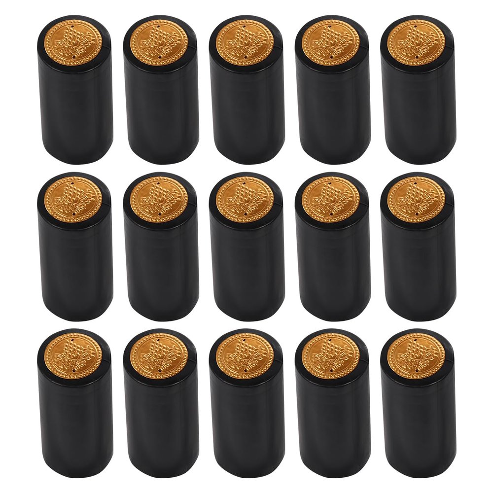 NUOBESTY Wine Bottle Foil Seals Heat Shrink Capsules 100 Pack Seal Film with Tear-off Tab for Winery Restaurant Home Use 2.36 X 1.18 X 1.18 in