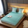 FCLDESHOP Bedding Fitted Sheet Deep Pocket,Autumn Winter Warm Solid Color Crystal Velvet Bedding Sheets,Hotel Homestay Non-Slip Box Spring Mattress Protector,Sky Blue,180cm200cm view 1