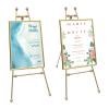 Floor Easel Stand Adjustable Display Stand Metal Large Free Standing Display Stand for Weddings Welcome Signs Posters Art and Any Exquisite Displays, Gold view 3