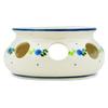 Polmedia Polish Pottery Heater - Blueberry Forest Pattern Handmade in Boleslawiec Poland + Certificate of Authenticity view 2