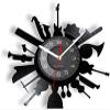 12 Inch Vinyl Record Wall Clock Music Instruments Guitar Vinyl Record CD Disc Wall Clock Band Music Studio Artwork Decor Retro Album Gramophone Record Watch view 1