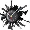 12 Inch Vinyl Record Wall Clock Music Instruments Guitar Vinyl Record CD Disc Wall Clock Band Music Studio Artwork Decor Retro Album Gramophone Record Watch view 2