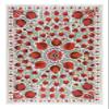 4.8x7 Ft Suzani Fabric Silk Embroidery Bedspread, Traditional New Wall Hanging from Turkey. RS133 view 1