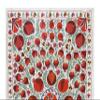4.8x7 Ft Suzani Fabric Silk Embroidery Bedspread, Traditional New Wall Hanging from Turkey. RS133 view 2