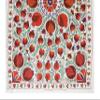 4.8x7 Ft Suzani Fabric Silk Embroidery Bedspread, Traditional New Wall Hanging from Turkey. RS133 view 3