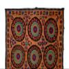 7.6x9.7 Ft 1970s Turkish Hand Embroidered Bed or Table Cover, Decorative Silk & Cotton Wall Hanging. RS94 view 2
