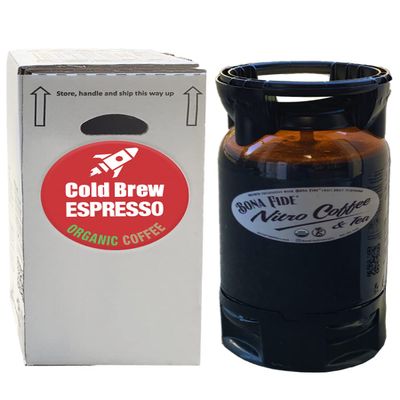 Cold Brew Espresso Coffee, Keg 5 Gal Still/Flat, Draft Coffee On Tap