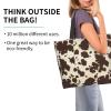 ASYG Cute Cow Print Tote Bag Cow Print Sling Bag Travel Reusable Grocery Shopping Bag Tote Gifts for Women Men view 2