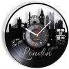 12 Inch Vinyl Record Wall Clock England London Big Ben Tower Bridge Modern Wall Clock UK Architecture Landscape Vinyl Record Home Decor View Craft Hanging Watch view 1