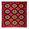 7.3x9.7 Ft Vintage Silk Embroidery Bed Cover, Hand Embroidered Suzani Fabric, Traditional Wall Hanging. RS112 view 1