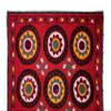 7.3x9.7 Ft Vintage Silk Embroidery Bed Cover, Hand Embroidered Suzani Fabric, Traditional Wall Hanging. RS112 view 2