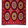 7.3x9.7 Ft Vintage Silk Embroidery Bed Cover, Hand Embroidered Suzani Fabric, Traditional Wall Hanging. RS112 view 3