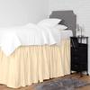 Bed Skirt for Dorm, Extra Long Ruffle 28" Drop College Dorm Bed Skirt, Ivory Solid, Twin-XL. view 2