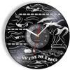 12 Inch Wall Vinyl Decorative Wall Clocks Synchronized Swimming Vinyl Record Wall Clock Water Sport Decor for Bedroom Swim Diving Swimmer Album Disk Crafts view 1